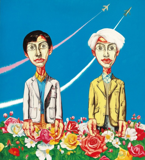 16《Fly signed‘Zeng Fanzhi_in Pinyin》 200×179.4cm 布面油画 2000