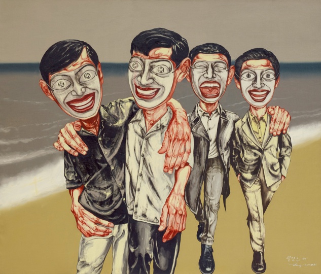 6 《面具系列 4号》 169×199cm 布面油画 1997